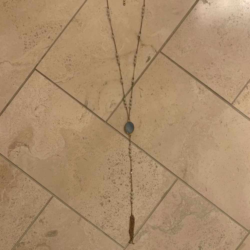 Long Dangling Turquoise Necklace